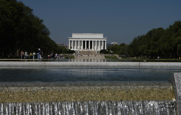 The Lincoln Memorial as seen from the WWII Memorial
